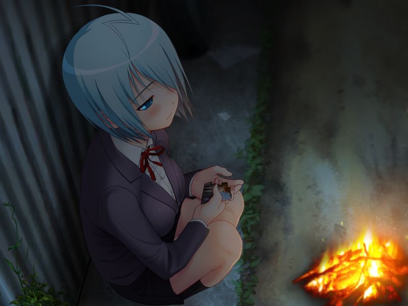 fire, game_cg, kusakabe_amaho, solo, star_mine_girl, sumaga, tsuji_santa
