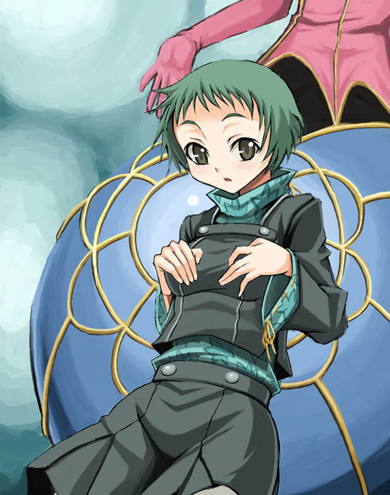 lucia_(megami_tensei), pantyhose, persona, persona_3, school_uniform, shunzou, white_legwear, yamagishi_fuuka