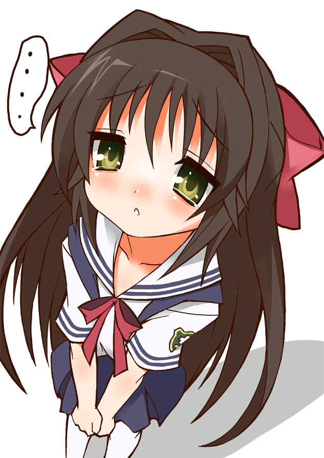 brown_hair, clannad, from_above, looking_up, school_uniform, shima_katsuki, tears, trap, yellow_eyes