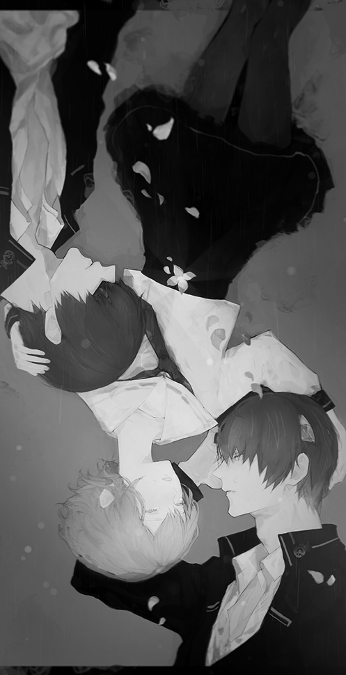 kutsugae, muroboshi_ron, norn9, purple_hair, shiranui_nanami, violet_eyes