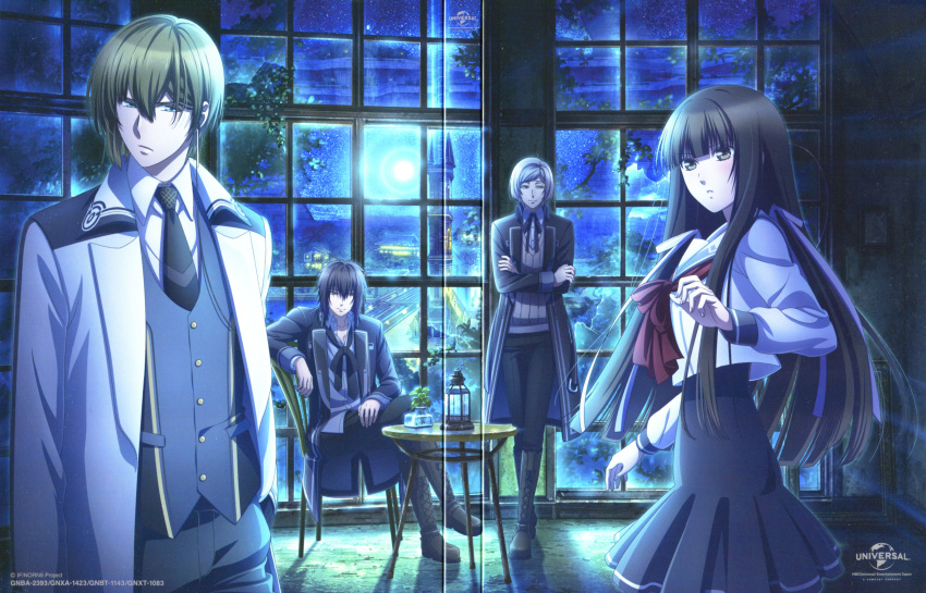 black_eyes, black_hair, itsuki_kagami, kuga_mikoto, natsuhiko_azuma, nijou_sakuya, norn9, teita