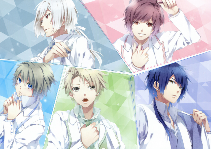 akito_shukuri, blue_hair, grey_eyes, heishi_otomaru, kakeru_yuiga, nijou_sakuya, norn9, senri_ichinose, teita