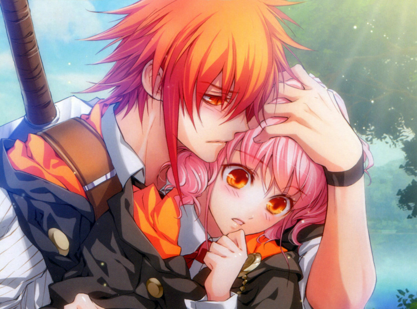 lagi_el_nagil, lulu_(wand_of_fortune), pink_hair, redhead, usuba_kagerou, wand_of_fortune, yellow_eyes