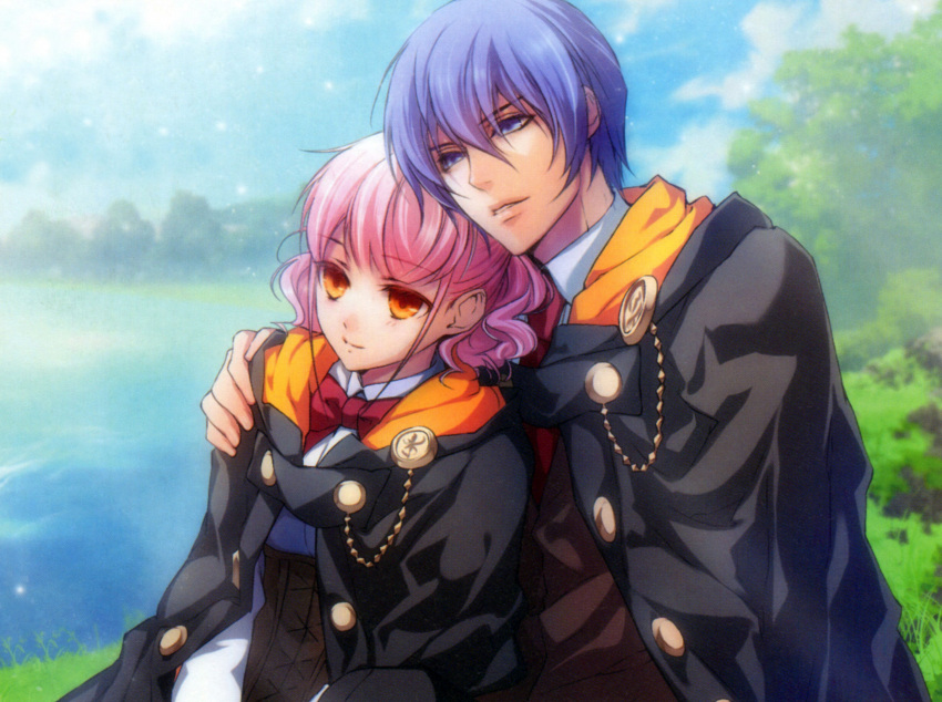 julius_fortner, lulu_(wand_of_fortune), pink_hair, usuba_kagerou, wand_of_fortune, yellow_eyes