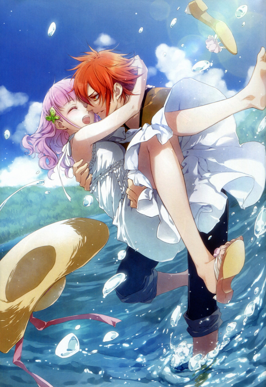 lagi_el_nagil, lulu_(wand_of_fortune), pink_hair, red_hair, usuba_kagerou, wand_of_fortune, yellow_eyes