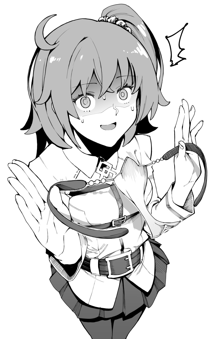 /\/\/\, 1girl, absurdres, ahoge, belt, crotch_plate, daftbonkers, fate/grand_order