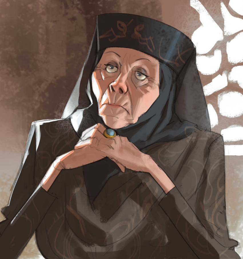 a_song_of_ice_and_fire, absurdres, blue_eyes, game_of_thrones, hat, head_scarf, highres, jewelry