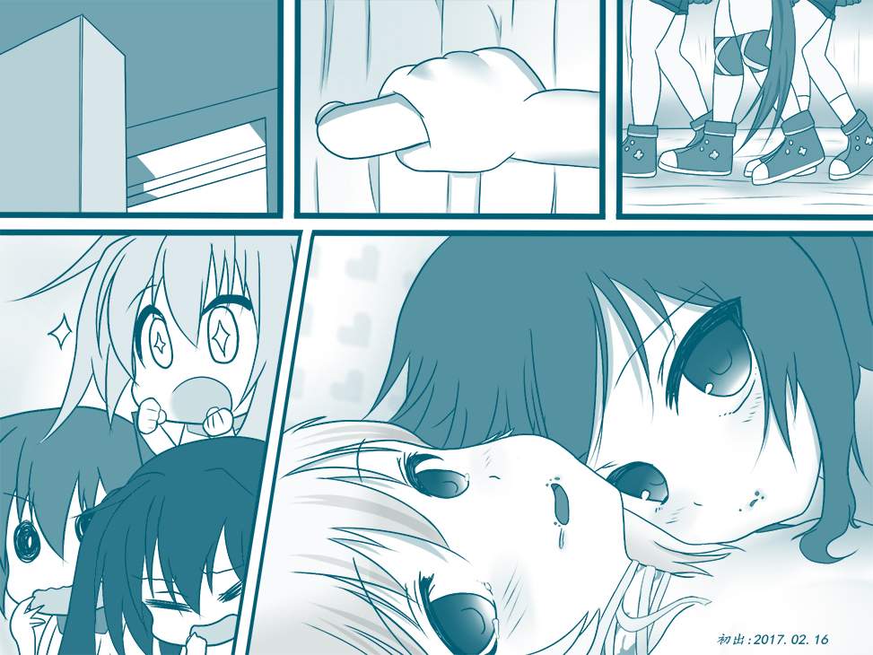 +_+, 5girls, arashi_(zhan_jian_shao_nyu), closed_eyes, dated, door, erniang, food