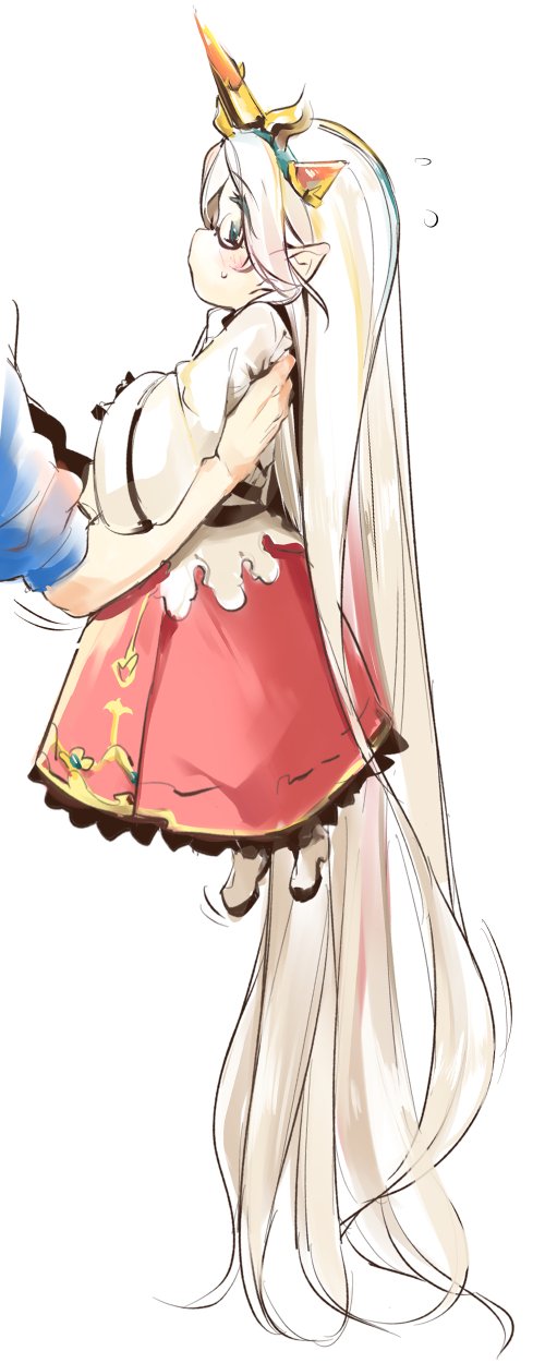 10s, 1boy, 1girl, dress, glasses, gran_(granblue_fantasy), granblue_fantasy, harbin