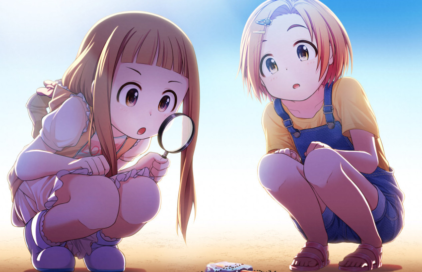 10s, 2girls, animal_ears, animal_hood, ant, ayami_(ayanoayanosuke), boots, brown_eyes