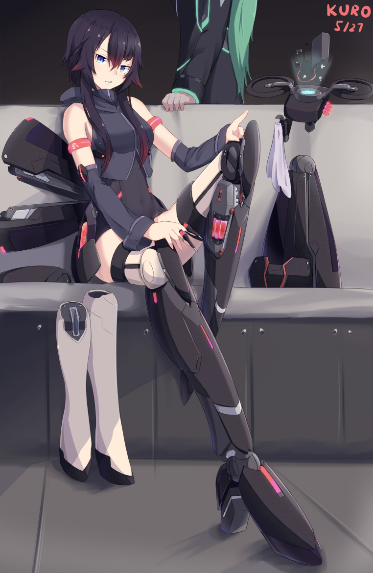 2girls, alien, armband, armor, black_air, boots, cyborg, destiny_(game)