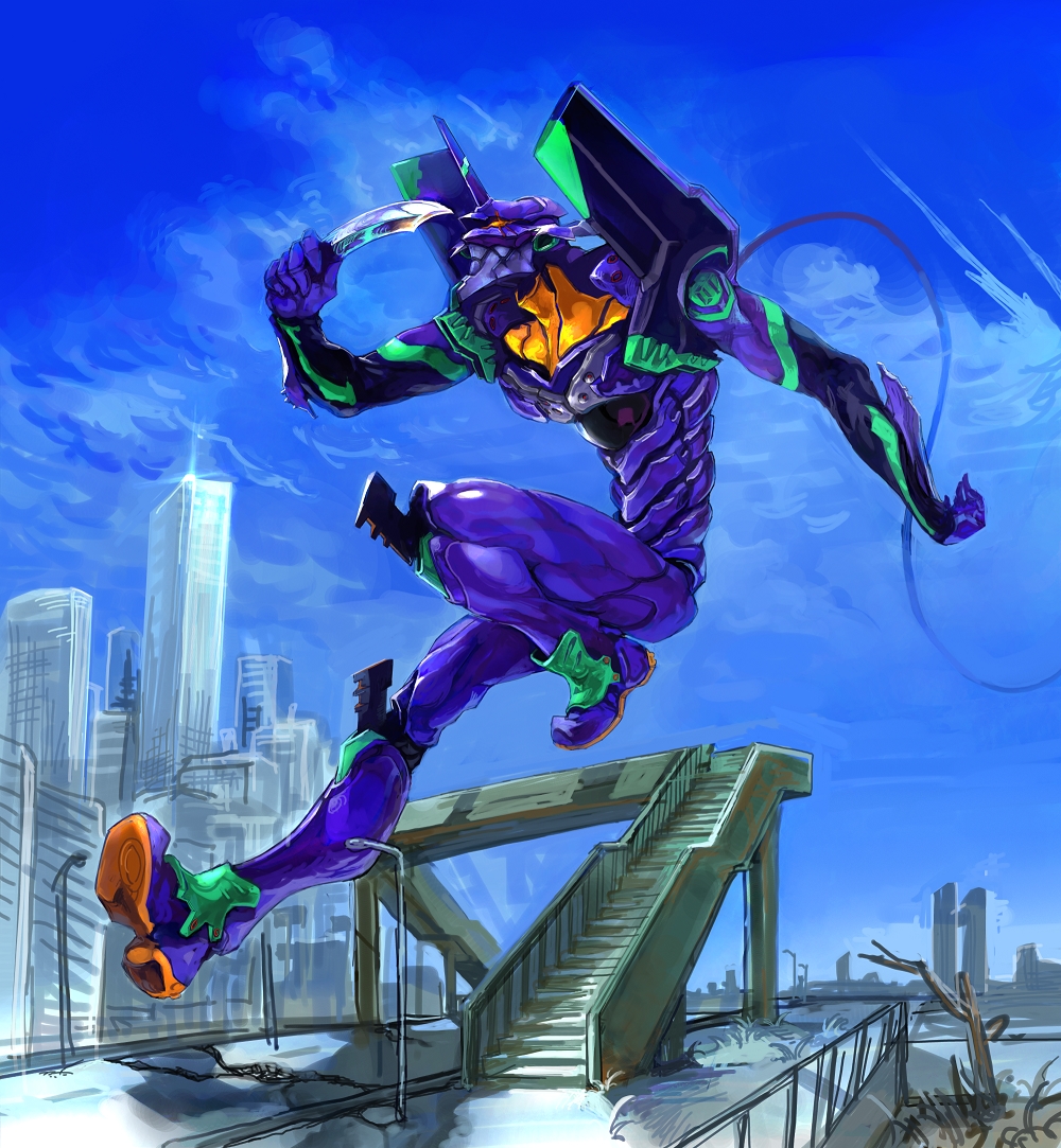 hurdle, jumping, knife, mecha, neon_genesis_evangelion, prog_knife, touge36?, touge_(kubiwa_tsuki)