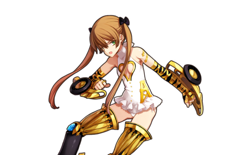 1girl, achilles_(eiyuu_senki), bare_shoulders, breasts, brown_hair, cleavage, cleavage_cutout, cowboy_shot