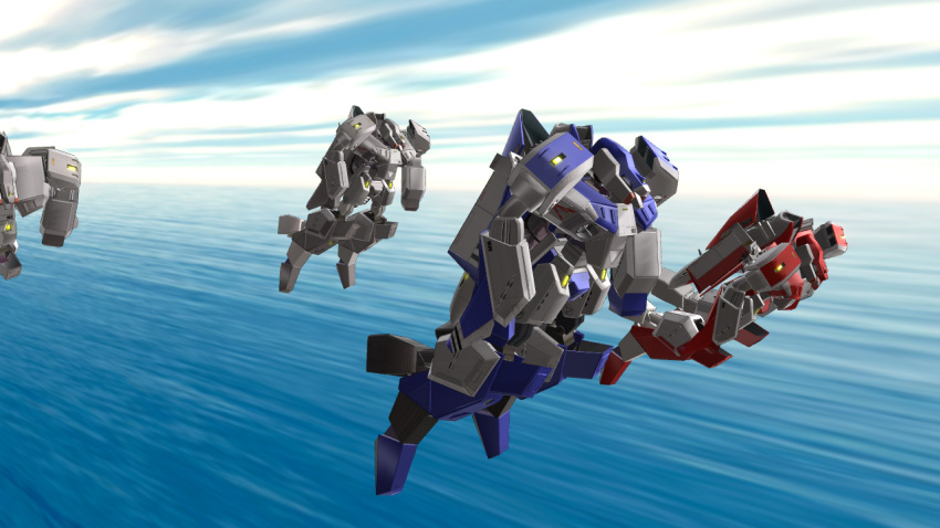 3d, clouds, fleet, flying, kikou_souseiki_mospeada, legioss, mecha, mei