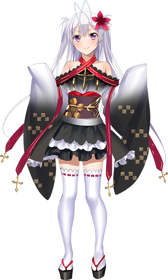 >:>, 1girl, antenna_hair, bare_shoulders, flower, full_body, hair_flower, hair_ornament