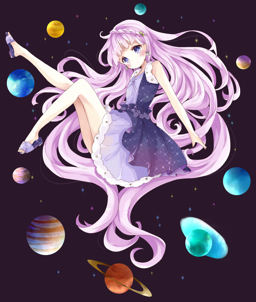 1girl, absurdly_long_hair, absurdres, bangs, bare_arms, bare_legs, bare_shoulders, blunt_bangs