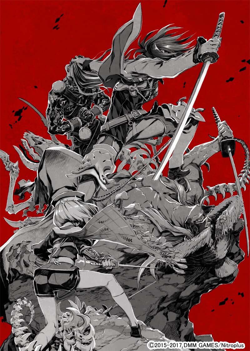 4boys, cliff, enemy_uchigatana, enemy_wakizashi, historical_revisionist, long_hair, maeda_toushirou, military
