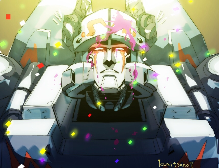 1boy, 80s, crying, crying_with_eyes_open, decepticon, glowing, glowing_eyes, looking_up