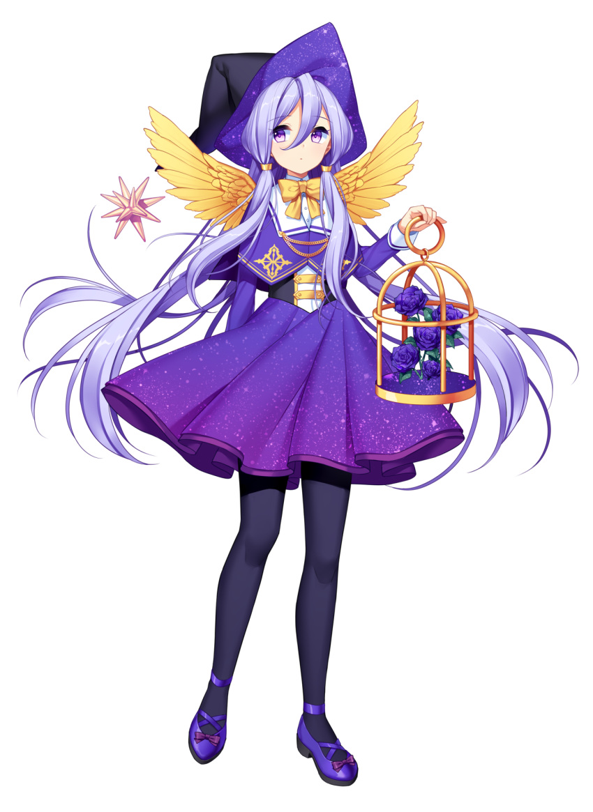 1girl, :o, blue_hair, commentary, dot_nose, dress, eyebrows_visible_through_hair, floating_hair
