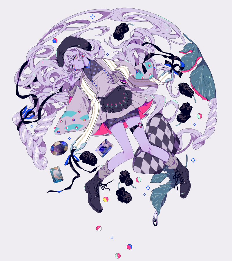 1girl, absurdly_long_hair, ankle_boots, apron, bangs, black_apron, black_boots, black_ribbon