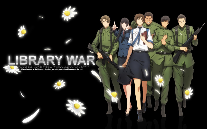 atsushi_doujou, black, genda_ryusuke, kasahara_iku, komaki_mikihisa, shibasaki_asako, tezuka_hikaru, toshokan_sensou