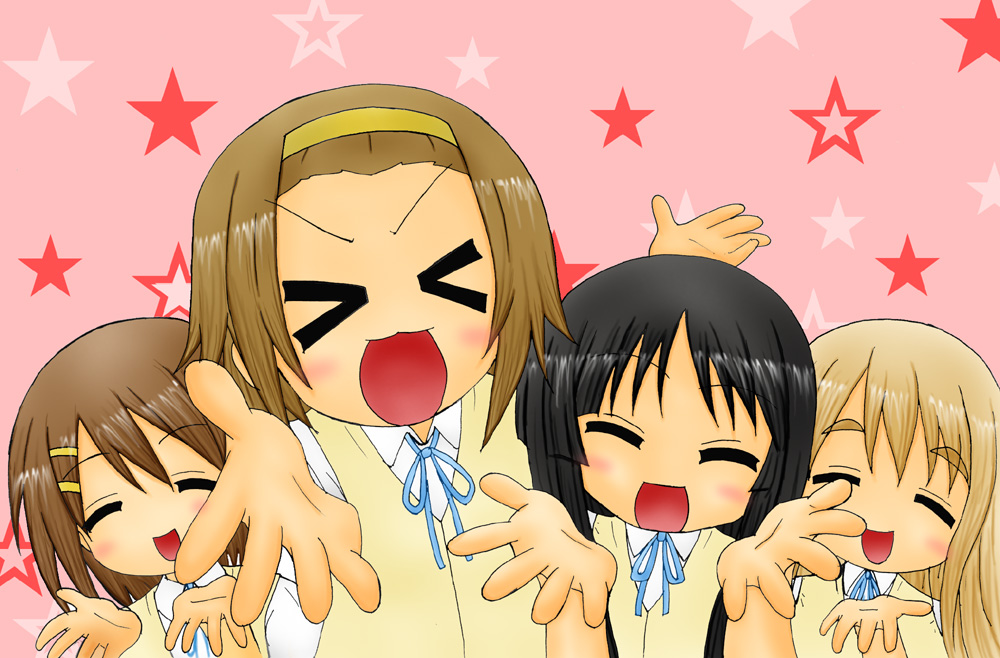 >_<, akiyama_mio, fuuma_nagi, hirasawa_yui, k-on!, kotobuki_tsumugi, lucky_star, motteke!_serafuku
