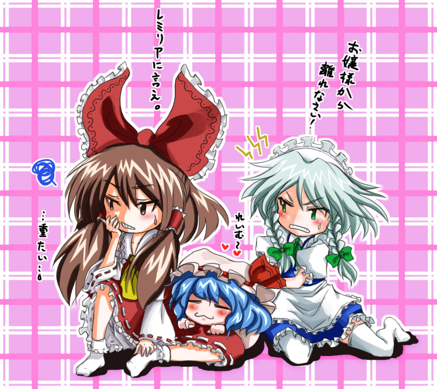braid, brown_hair, cuphea, detached_sleeves, green_eyes, hairband, hakurei_reimu, hat