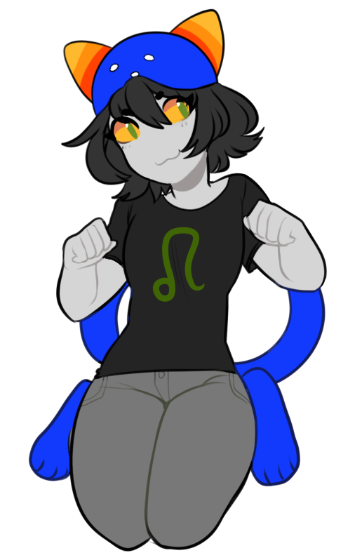 green_eyes, homestuck, nepeta_leijon, short_hair, tail