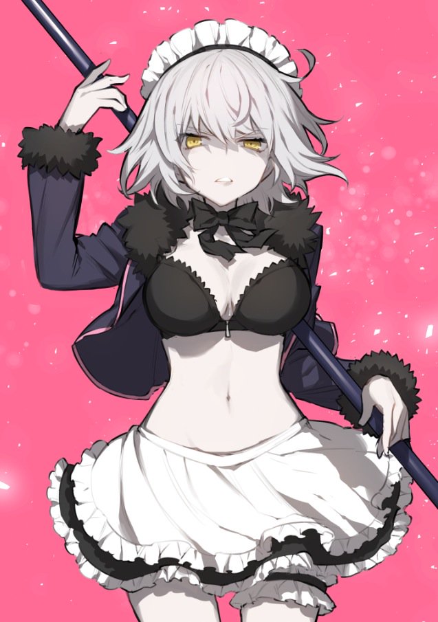 1girl, apron, artoria_pendragon_(all), artoria_pendragon_(lancer_alter), artoria_pendragon_(swimsuit_rider_alter)_(fate), artoria_pendragon_(swimsuit_rider_alter)_(fate)_(cosplay), blonde_hair, bow