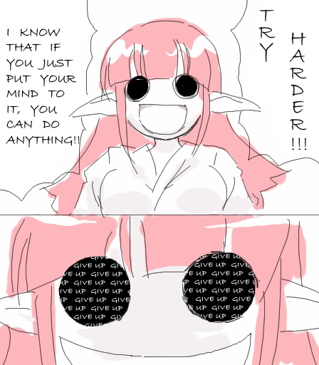 akirame_miko, hard_translated, miko, pointy_ears, smile