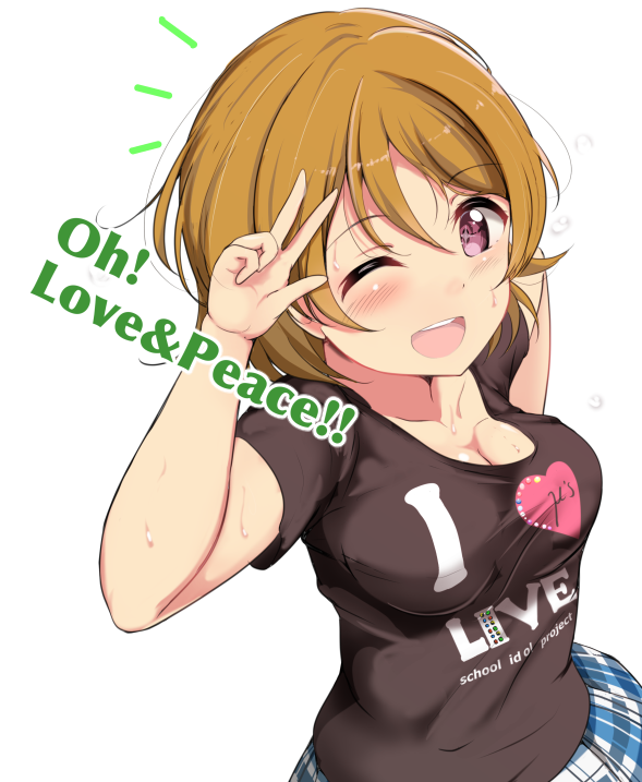 +_+, 1girl, ankoiri, blush, breasts, brown_hair, cleavage, collarbone
