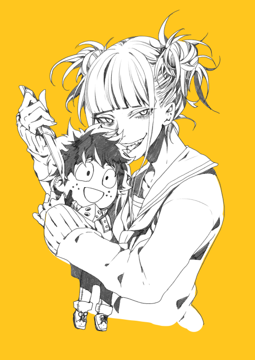1girl, boku_no_hero_academia, cropped_torso, double_bun, freckles, greyscale, half-closed_eyes, jin_amber