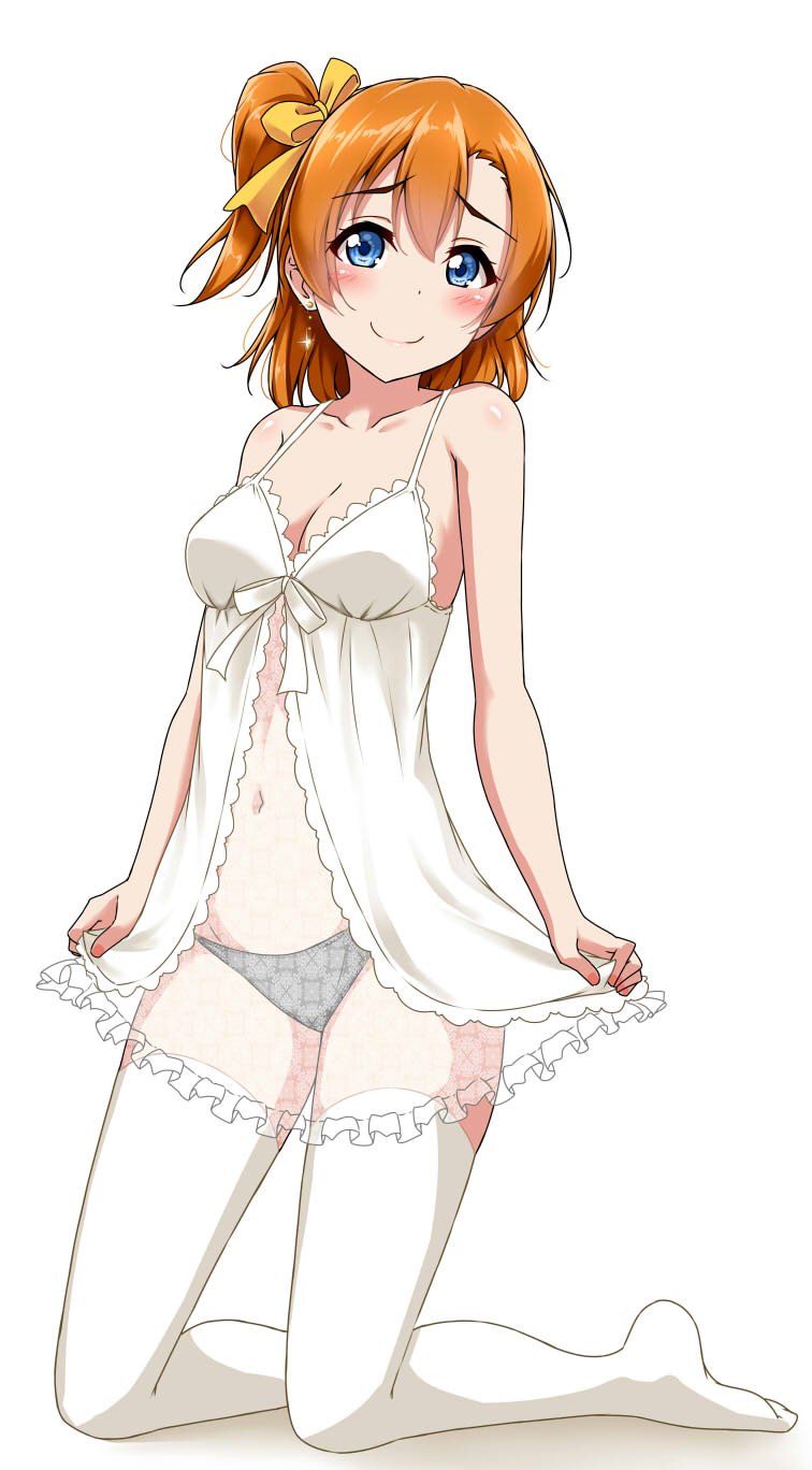 1girl, babydoll, bangs, blue_eyes, blush, bow, breasts, cleavage