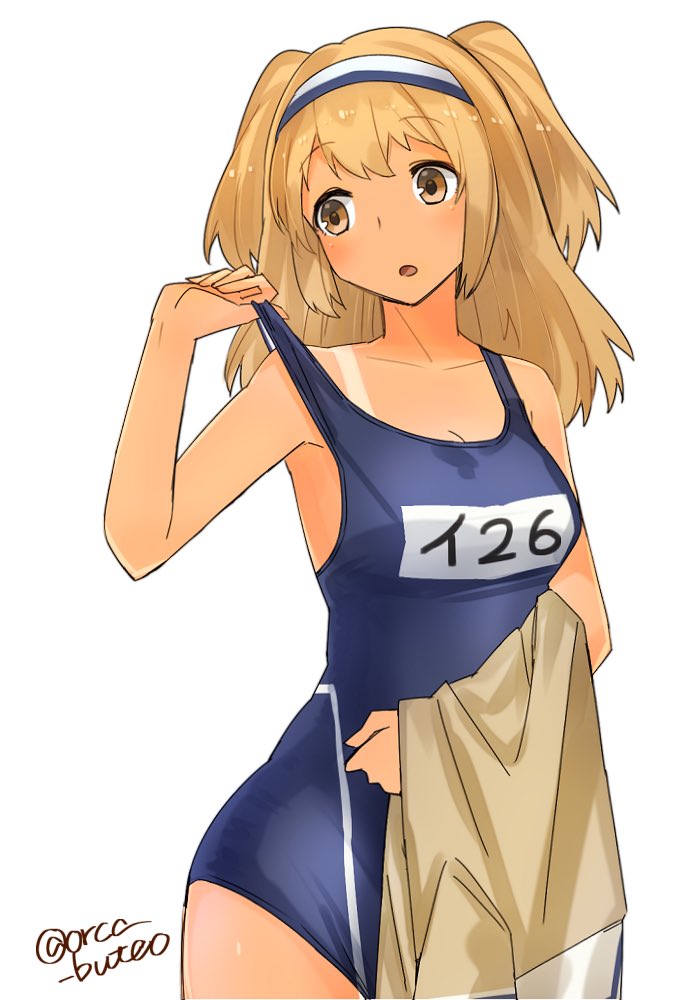 1girl, :o, breasts, cleavage, collarbone, hairband, i-26_(kantai_collection), jacket