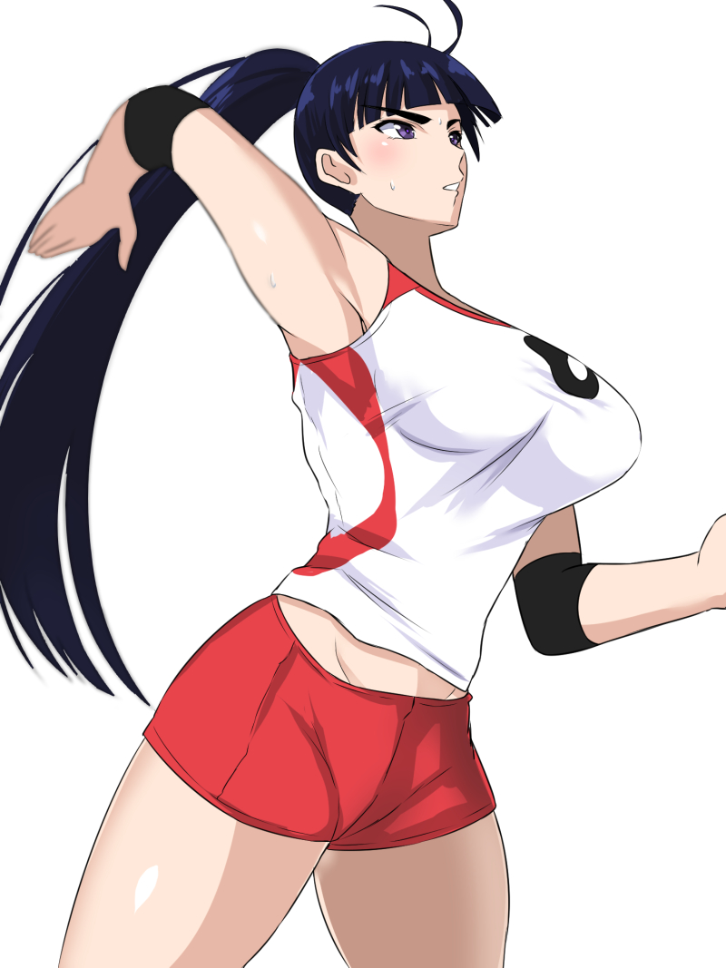 1girl, bangs, black_hair, blunt_bangs, breasts, ebino_mei, hatsukoi_zombie, large_breasts