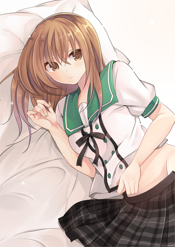 1girl, anzu_(ensemble_stars!), blush, brown_eyes, brown_hair, ensemble_girls!, gokugetsu_momo, long_hair
