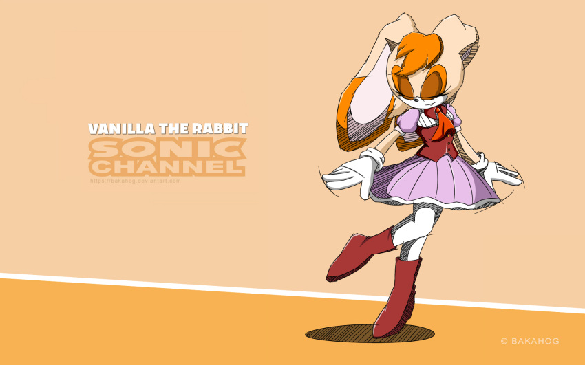 alternate_costume, animal_ears, boots, brown_eyes, brown_hair, bunny_girl, dress, highres