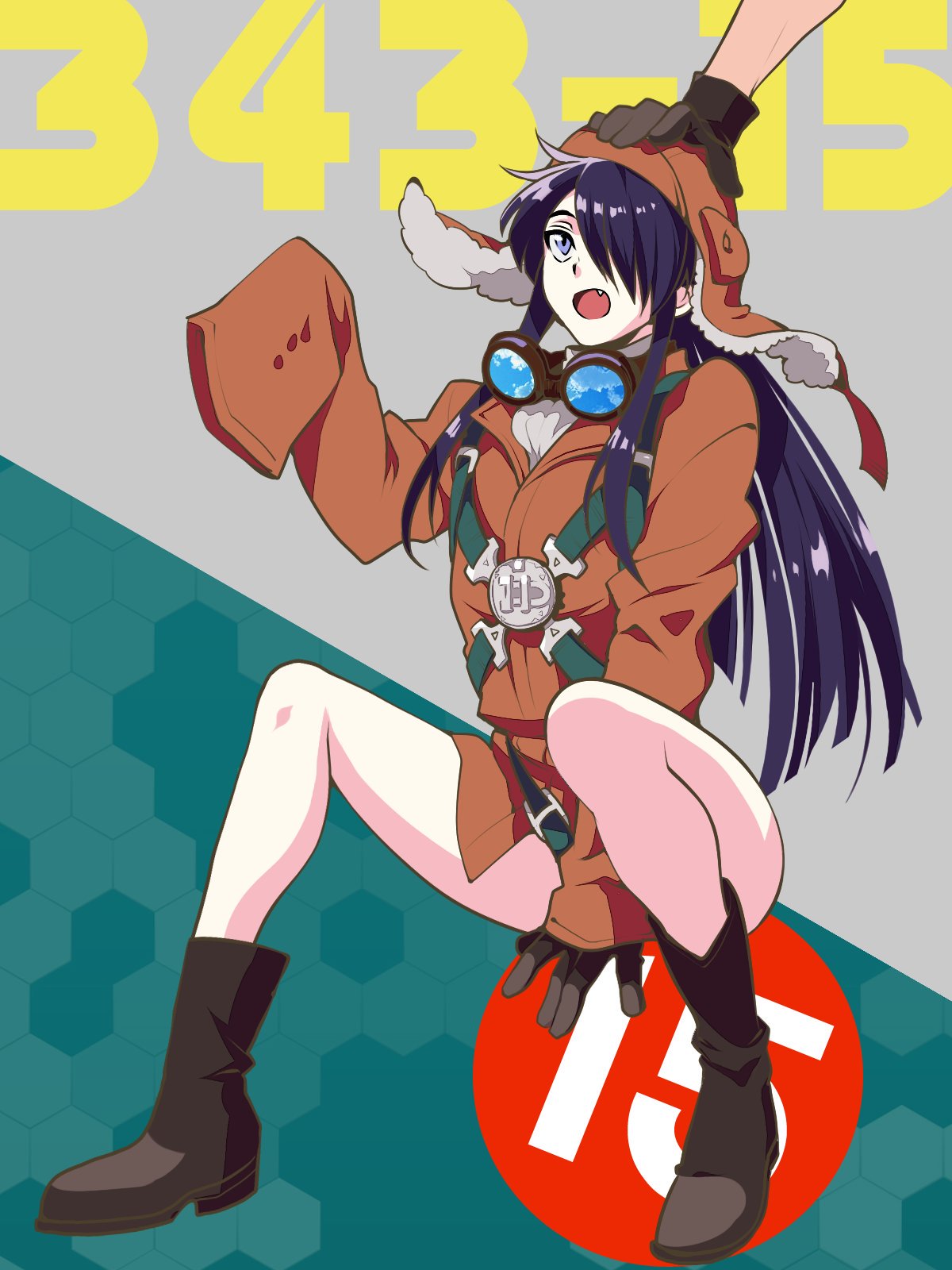 1boy, androgynous, black_hair, blue_eyes, cosplay, drifters, fujiwara_riyu, hair_ribbon