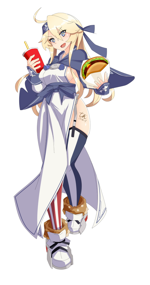 1girl, ainu_clothes, bandanna, blonde_hair, blue_eyes, breasts, cosplay, cropped_jacket