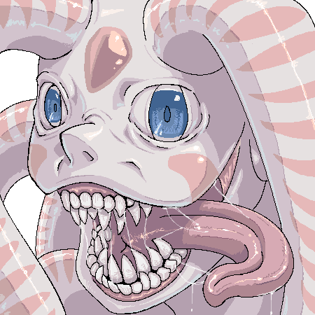 blue_eyes, creepy, fangs, monster, monster_girl, petaro, scary, sea_angel