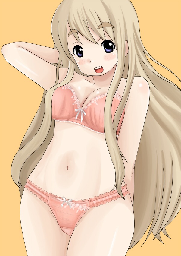 blue_eyes, blush, bow, bow_bra, bow_panties, bra, eyebrows, frilled_panties