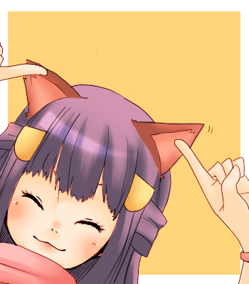 animal_ears, cat_ears, closed_eyes, hagino_aki, hikari_(pokemon), lowres, pokemon, purple_hair