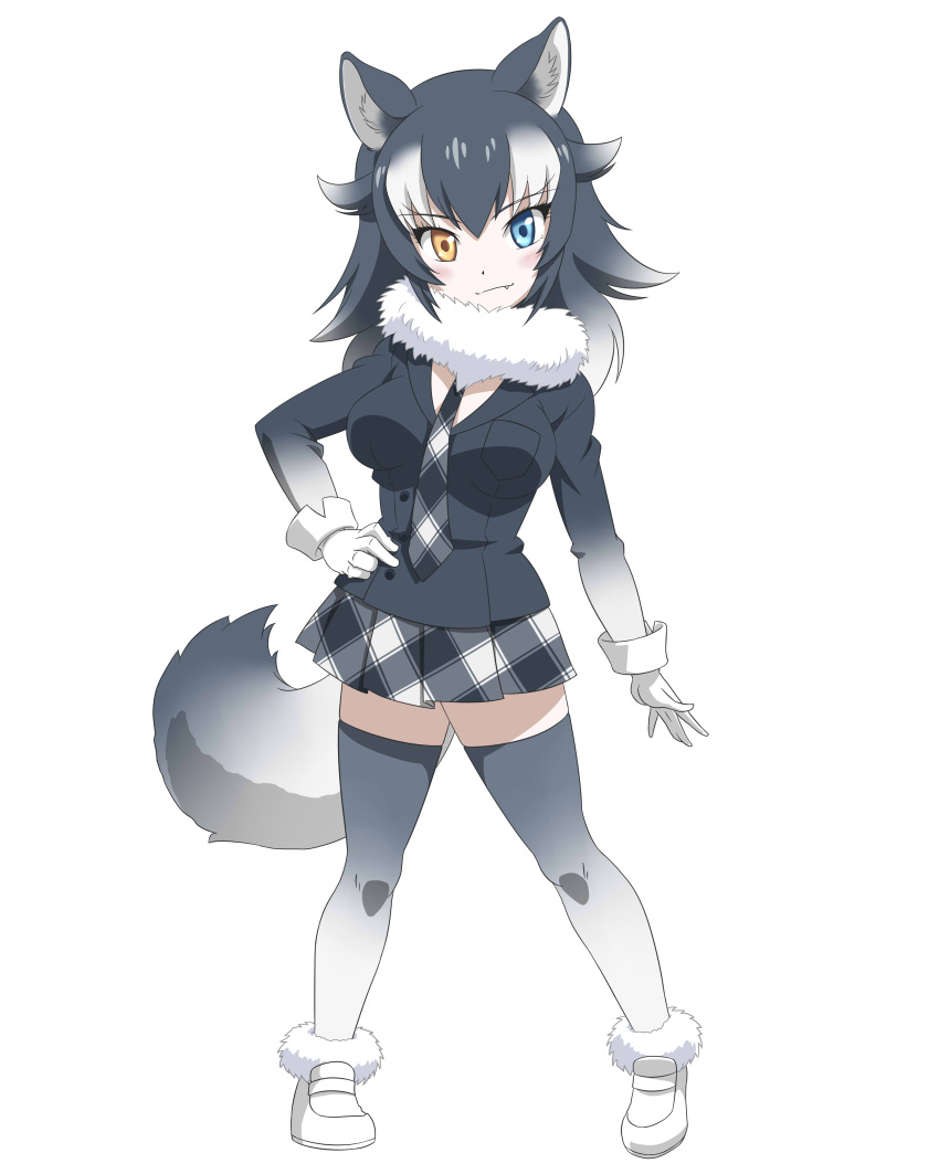 1girl, absurdres, animal_ears, between_breasts, black_hair, blue_eyes, blush, breasts