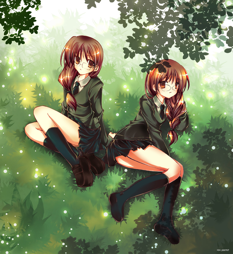 =3=, bad_id, braid, brown_eyes, brown_hair, chigusa_koi, chigusa_ui, futakoi