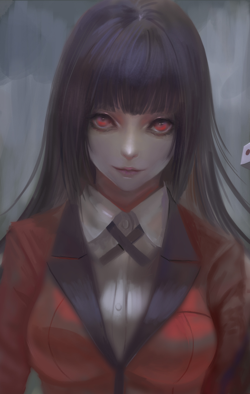 1girl, bangs, black_hair, blazer, blunt_bangs, dark, fufu, highres