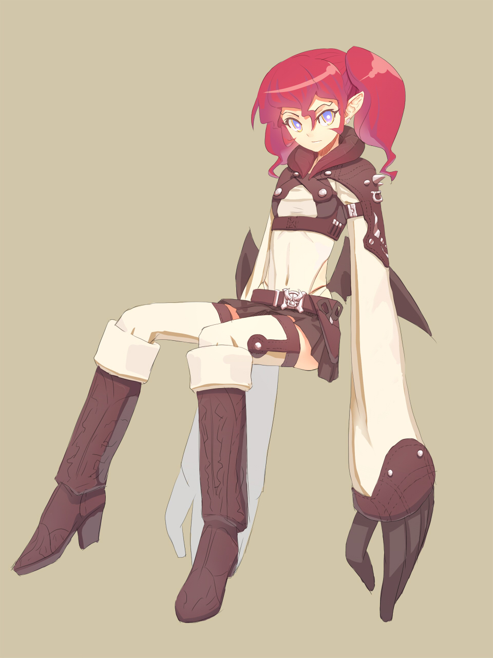 ga9, highres, purple_eyes, red_hair, redhead, sitting, twintails, violet_eyes
