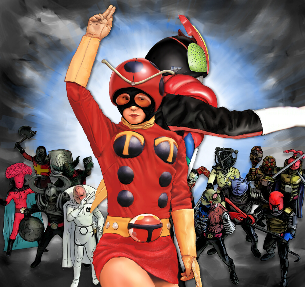 belt, electro_wave_human_tackle, gloves, kamen_rider, kamen_rider_stronger, kamen_rider_stronger_(series), mougira, pose