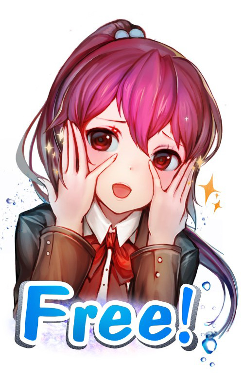 1girl, blush, copyright_name, free!, long_hair, looking_at_viewer, matsuoka_gou, open_mouth