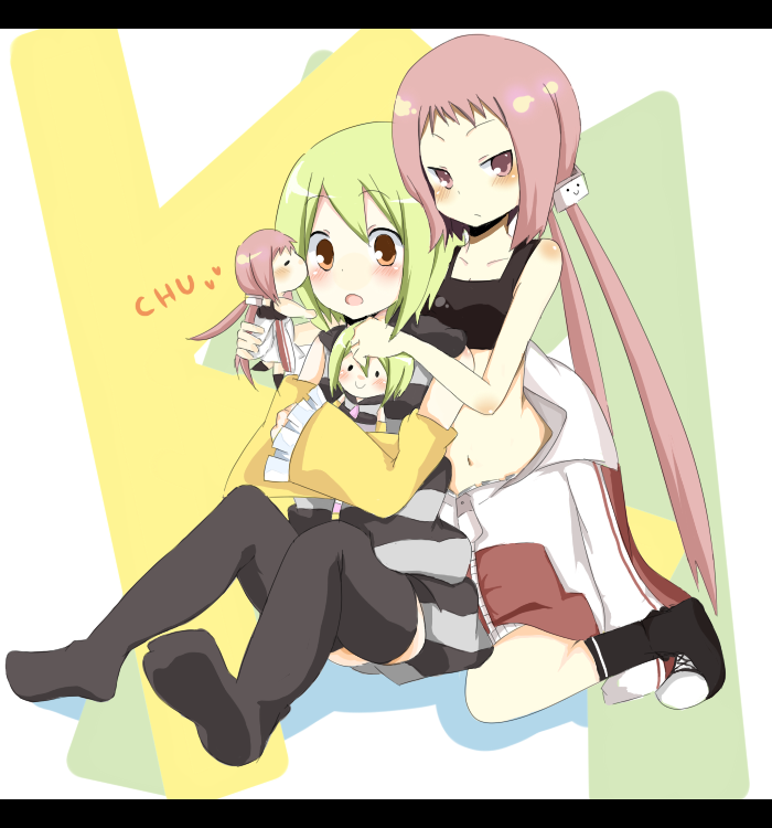 bad_feet, bad_id, blush, doll, kiss, kl-chan, legs, long_hair