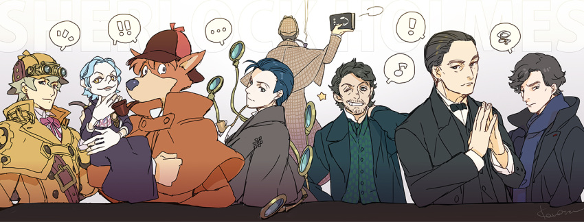 !, !!, ..., 6+boys, artist_request, benedict_cumberbatch, black_hair, blonde_hair